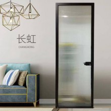 成都網(wǎng)紅極窄衛(wèi)生間長(zhǎng)虹玻璃平開(kāi)門(mén)廁所浴室門(mén)鈦鎂合金雙層靜音門(mén)